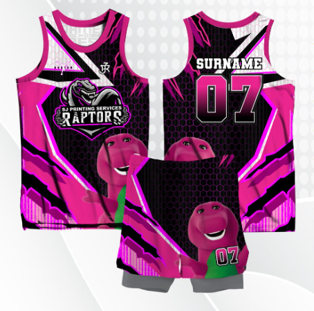 Pink Black Raptors Jersey Design