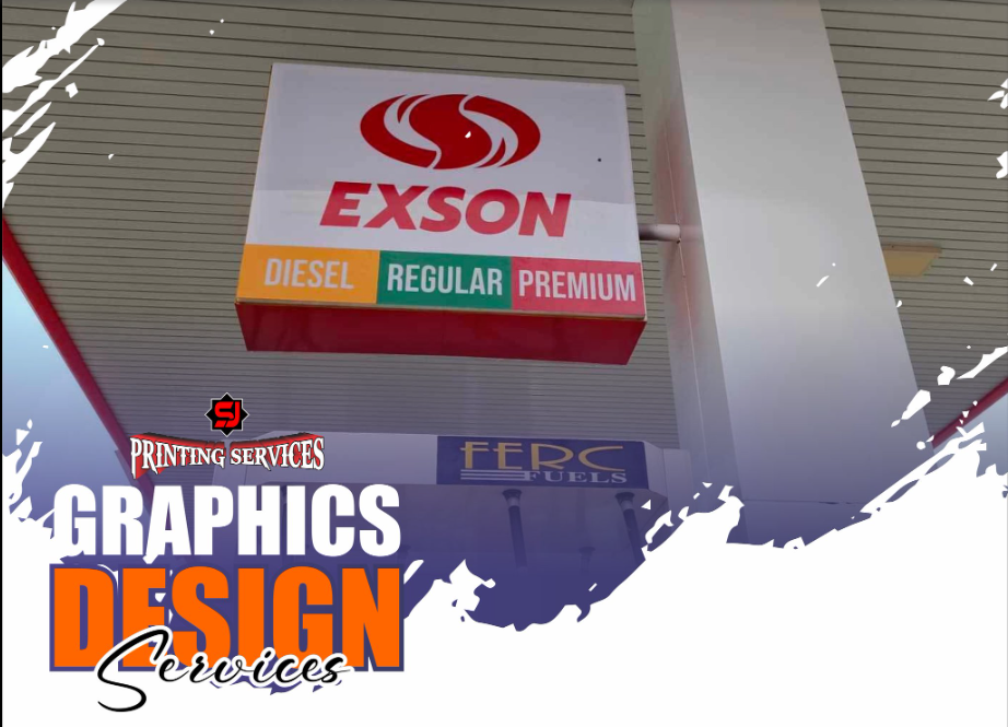 “Modern Fuel Station Lightbox Sign”